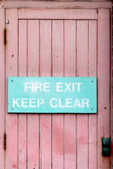 Fire Exit - Keep Clear sign