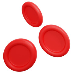 blood cells 3d render icon illustration