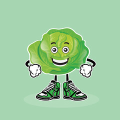 Vegetable cute characters with kawaii faces cartoon illustration. doodle character.