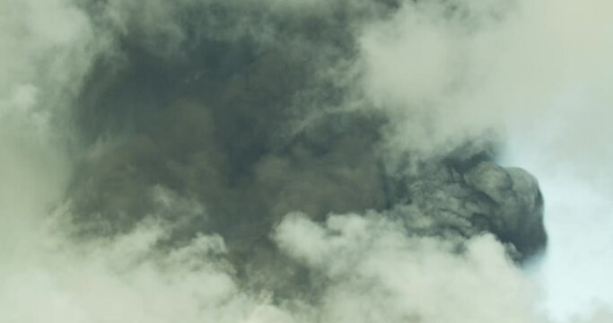 Volcanic ash and gas emitted from the southeast crater of Mount Etna