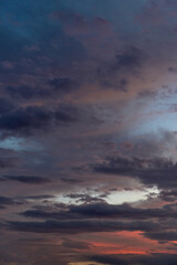 ドラマチックな夕焼けの雲