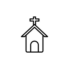 church icon flat style trendy stylist simple