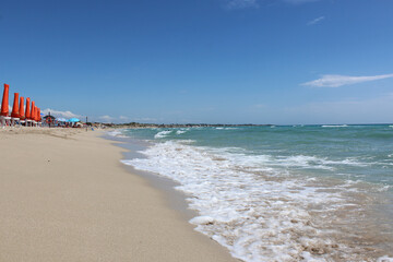 beach in summer in italy