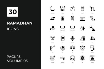 Ramadhan icons collection. Set contains such Icons as adha, allah, arabic, celebration, more 