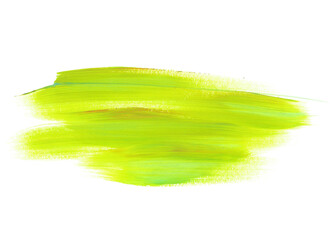 Abstract yellow and green texture and background with brushstroke like lines drawn by gouache paints. Great basic of print, badge, party invitation, banner, tag.