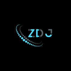 ZDJ letter logo creative design. ZDJ unique design.
 - obrazy, fototapety, plakaty