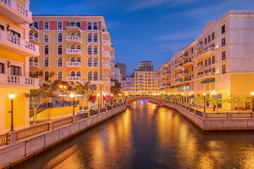 Qanat Quartier luxury apartment in Pearl, Qatar.