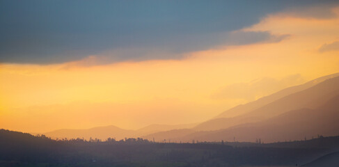 sunrise in the mountains