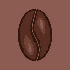 Coffee bean abstract. Vector illustration