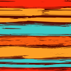 Bright seamless pattern in the form of colored brush strokes. Suitable for textiles, backgrounds, wrapping paper.