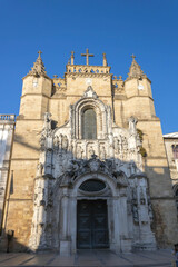 Fototapeta na wymiar Church of Santa Cruz (Holy Cross) at sunset, Coimbra