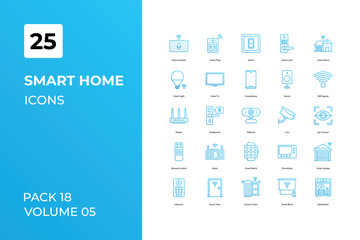 Smart Home icons collection. Set contains such Icons as light, living room, mobile, modern, more 
