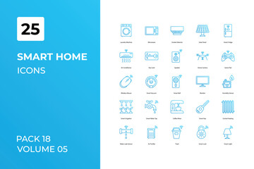 Smart Home icons collection. Set contains such Icons as light, living room, mobile, modern, more 