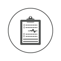 Healthcare clipboard patient chart icon | Circle version icon |