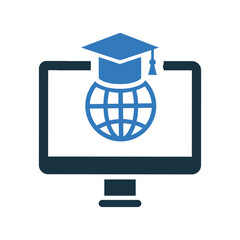 Education, study, graduation, eLearning icon. Simple line icon. Outline vector.