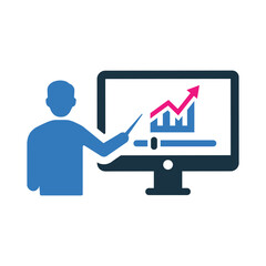 Online, class, video, tutorial icon. Editable vector graphics.