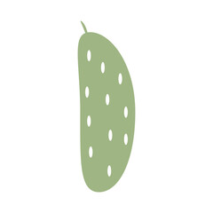 Simple illustration of a cucumber in a flat style
