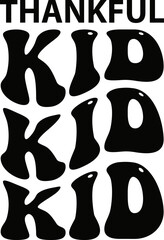 thankful kid SVG Design.