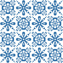 Fototapeta premium Azulejo square ceramic spanish tile for kitchen backsplash design, geometric vector illustration