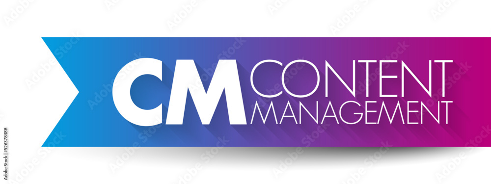 Poster cm - content management is a set of processes and technologies that supports the collection, managin