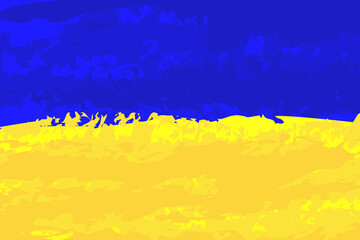 Ukrainian flag. Blue yellow flag. Vector illustration.