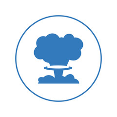 Disaster explosion nuclear bomb icon | Circle version icon |