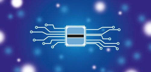 Chip mit der Flagge von Botswana