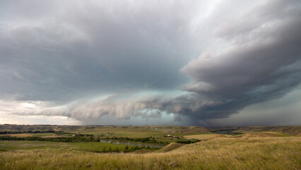 Fototapeta na wymiar Supercell Storm in Alberta