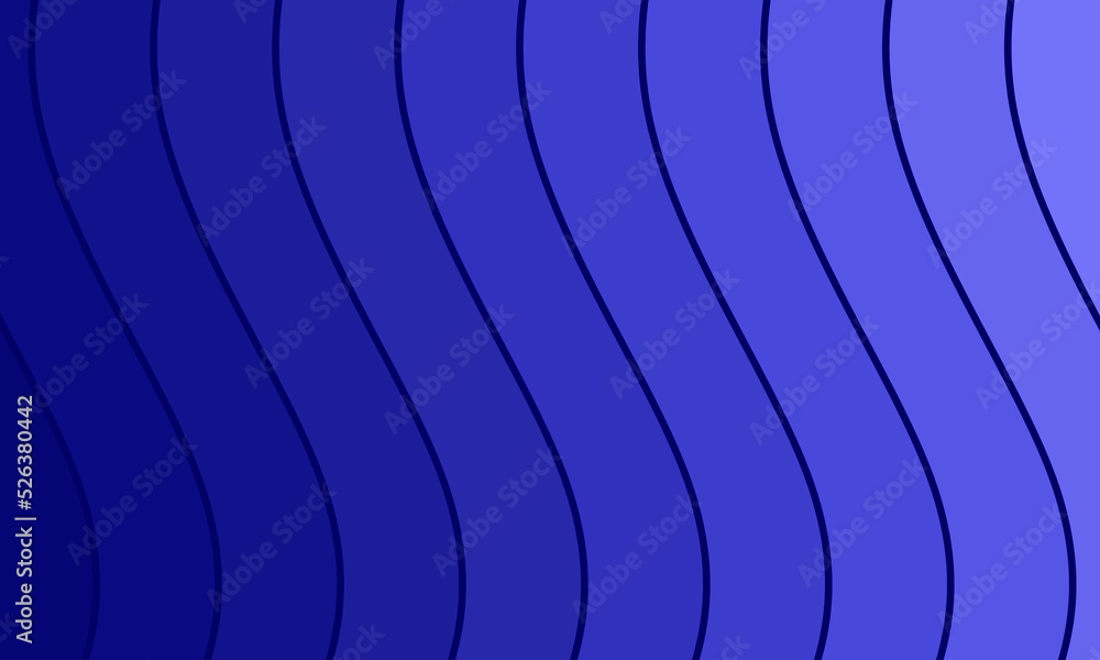 Poster blue abstract 3d background. wavy background design without gradient effect in blue. modern illustra