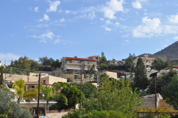 Fototapeta na wymiar The beautiful village of Foinikaria in the province of Limassol, in Cyprus 