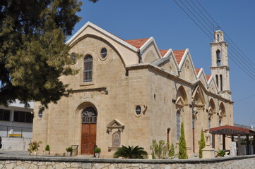 Fototapeta na wymiar The beautiful village of Germasogeia in the province of Limassol, in Cyprus 