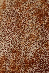 Metal surface with decayed white paint and plenty of rust background