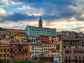 Skyline of the Old Ventimiglia a town in Liguria