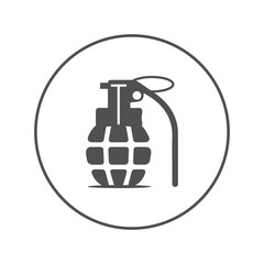 Hand grenade charities bomb icon | Circle version icon |