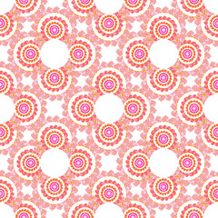 Fototapeta premium Pattern floreale astratto su sfondo bianco