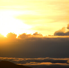 sunset over the mountains