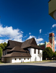 Fototapeta na wymiar Church of the Holy Trinity, UNESCO site, Kezmarok, Slovakia