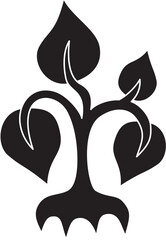Tree of life. Spiritual and ecological sign. Symbol of different cultures and religions. Symbol of development and ecology. Black and white. Vector graphics.