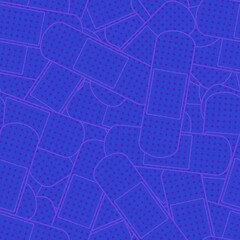 Medicine plaster seamless cartoon patch pattern for clothes print and wrapping paper and drugstore and kids