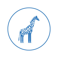 Jungle giant animal giraffe icon | Circle version icon |
