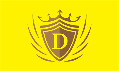 D Royal Crown Vector Logo Design.