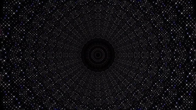 Abstract Kaleidoscope pattern with lines full colors. Magic mandala. 4k