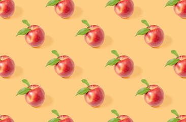 peach on yellow pastel background