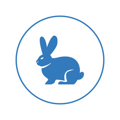 Domestic pet easter rabbit icon | Circle version icon |
