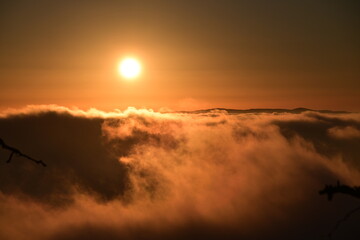 sunrise over the mountains