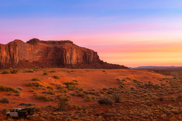 Morning light over Monument Valley in Arizona