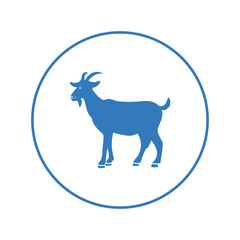 Domestic pet animal goat icon | Circle version icon |