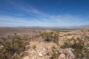 view of the valley and Las Cruces from Picacho Peak