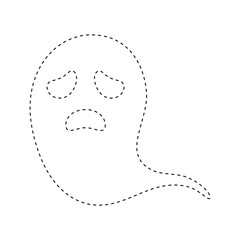 Ghost tracing worksheet for kids