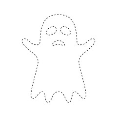 Ghost tracing worksheet for kids